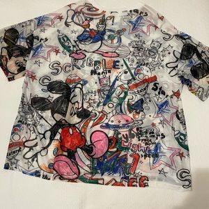 Printed oversized shirt